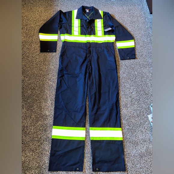 WORK KING Unlined Safety Coveralls Mens XLT - Picture 2 of 10